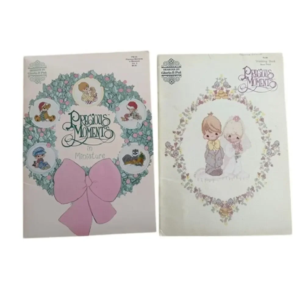 Precious Moments Mixed Lot of Cross Stitch Patterns & Leaflets - Vintage 80s-90s